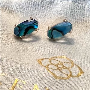 Kendra Scott blue tiger stone earrings